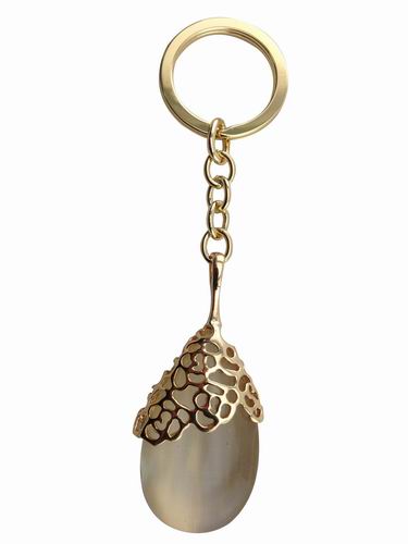 Cat Eye Stone Water-drop Charming Keychain
