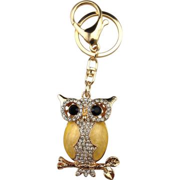 Black eyes point drill owl keychain