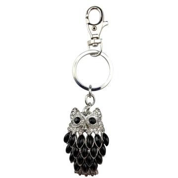 Doll-shaped owl keychain domestic crystal