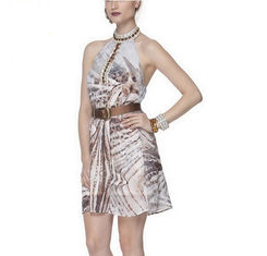Western Style High Waist Sleeveless Women& acute;s Short Club Dresses Of Polyester