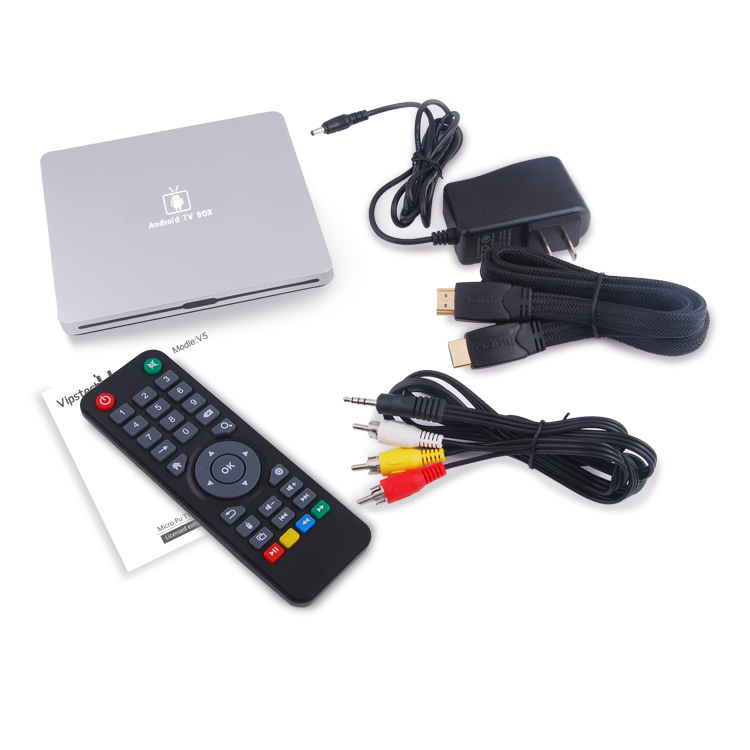 Slim Android TV Box with Android 4.2 OS, Memory and Storage Can Be Modernized (V52)