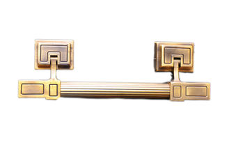 Italy style zamak metal coffin handles H001 brass plating 25.8*7.4 CM