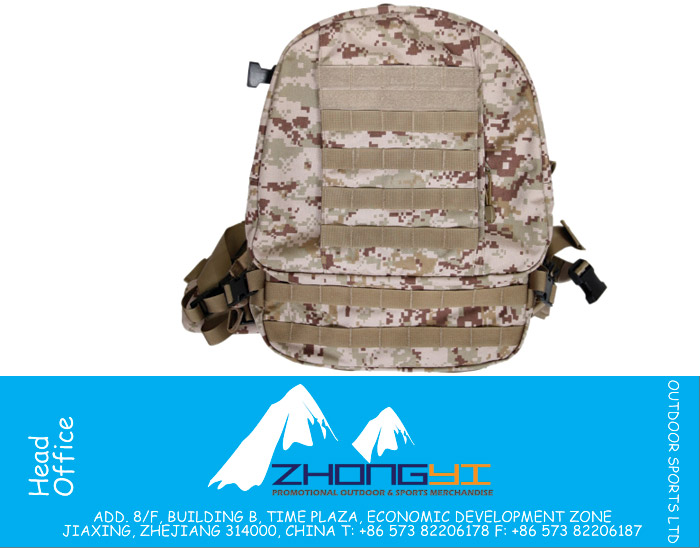 Digital Camouflage Backpack with PU Coating
