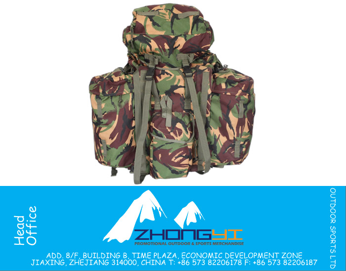 Jungle Camouflage Backpack with PU Coating