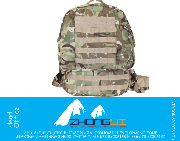 Digital Camouflage Polyester Backpack with PU Coating