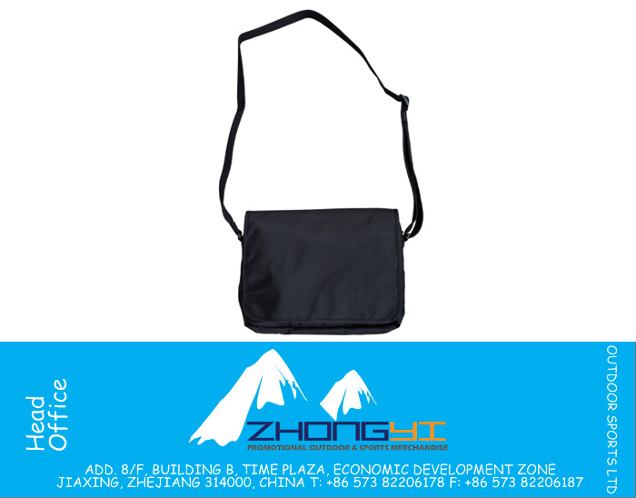 Black School Bag with Nylon Fabric PU Coating