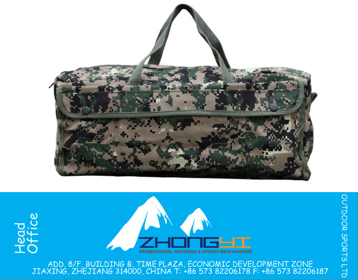 Digital Polyester Fabric Camouflage Handbag with PU Coating