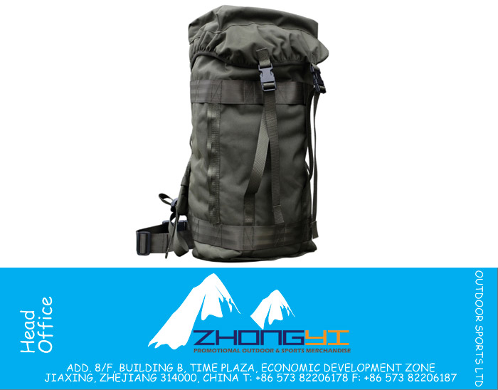 Olive Drab Nylon Fabric Backpack with PU Coating