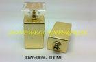 Crystal White Square Refillable Empty Glass Perfume Bottles For Mens
