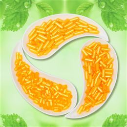 Clear Gelatin Capsules Size 00 Metallic Yellow