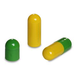 Green & Yellow Halal Gelatin Capsules Size 00