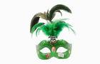 Beautiful Green / Yellow Half Face Masquerade Masks For Adult