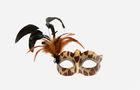 Gold / Silver Couples Half Face Masquerade Masks For Christmas