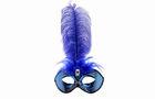 Christmas Ornament Ladies Funny Blue Feather Masquerade Masks