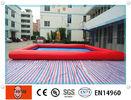 Red outdoor Giant inflated swimming pool with slides , inflatable water pool for adult