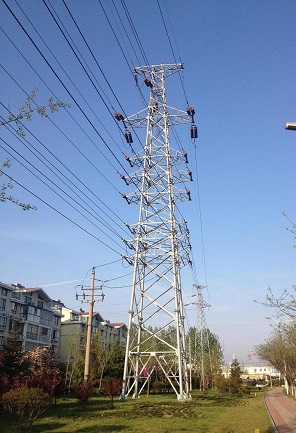 220KV power transmission line suspension steel towers