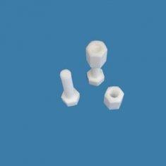 Whtie Custom Designed  Non-stick Self-lubricating Ptfe Industry Machining , Ptfe NUT