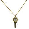 Ladies Gift Watch Metal Key Shape Necklace Analog Watches