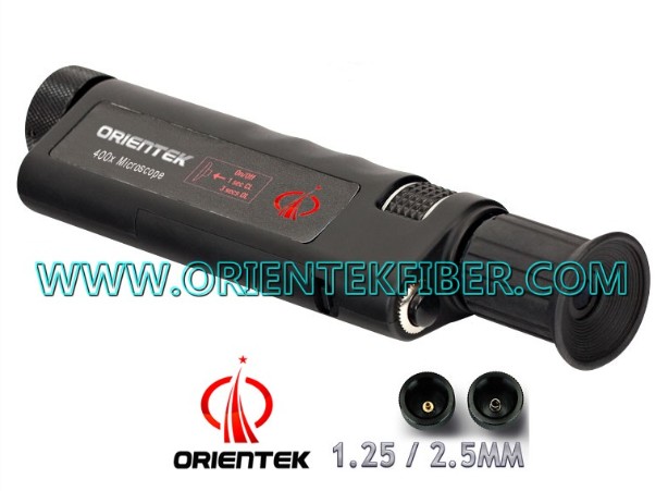 400x Fiber Optical Inspection Microscope with 1.25 & 2.5mm Adapters