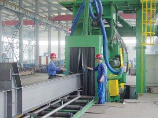 Shot Blasting Machine HP8016 For The Surface Cleaning And Intensifying Of H Beam.