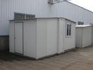 Sandwich Panel White Portable Emergency Shelter / Steel Frame Foldable House