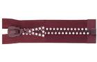 Nickel-free 2-Lines Length Diamond Zippers 3# ,10# With Polyester Tape