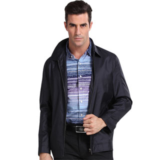 Men& acute;s Outwear-Anilutum Brand Spring and Winter 100%Mulberry Silk Jacket-No.R121254