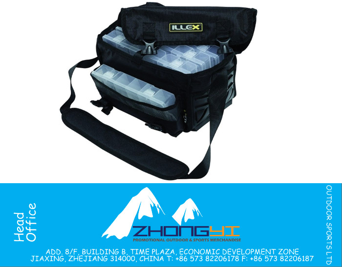 Foldable large waterproof black backpack Fishing Tackle Bag