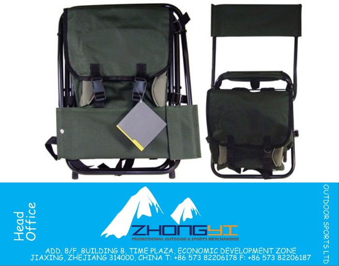 Folding Stool With Back Rest AndTackle Storage 