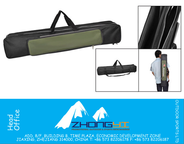 Zipper Design Nylon Travelling Fishing Tackle Bag for Rod Pole