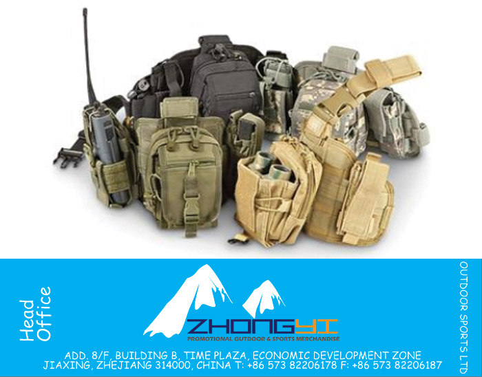 Military Style Drop Leg Panel with Pouches