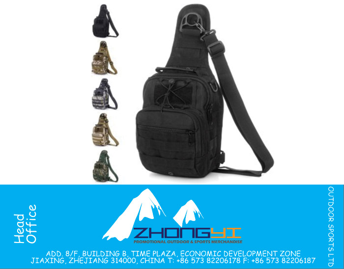 Tactical Fly Fishing Camping Equipment Outdoor Sport Nylon Wading Chest Pack Cross body Sling Single Shoulder Bag