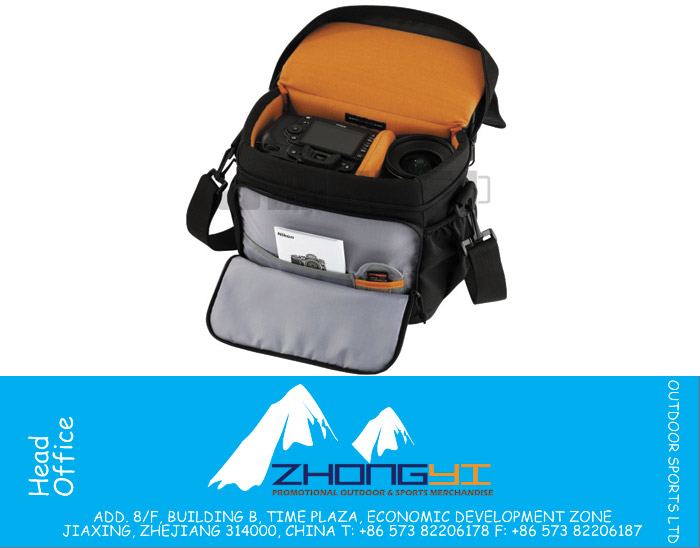 DSLR Camera Bag With Attached Lens