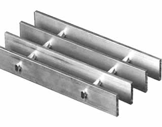Aluminum grating and aluminum bar gratings for fences and stairs