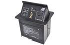 AC Power POP Up Tabletop Interconnect Box , Conference Table Electrical Outlets