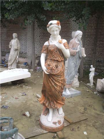 Marble lady statues