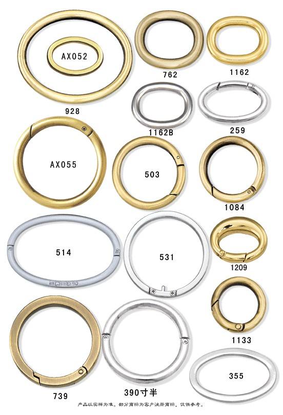 bag ring,spring ring,d ring,o ring,d buckle,square buckle,o-buckle,square ring,rhinestone ring