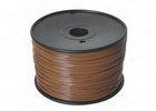 Wood Color 1.75MM ABS Filament / 3D Plastic Filament For Ultimaker Leapfrog