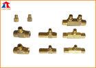 Short Pipe Tee Joint Copper Screw Pipeline Accessories For Brass Fitting