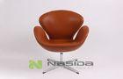 Elegant Living Room Lounge Chairs , Molded Fiberglass Shell Arne Jacobsen Swan Chair