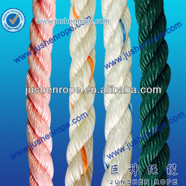 3 strand twisted polypropylene rope