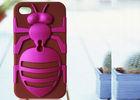 Cute bee case for iphone 4 silicone case with band, silicone cover for iphone4 / 4s