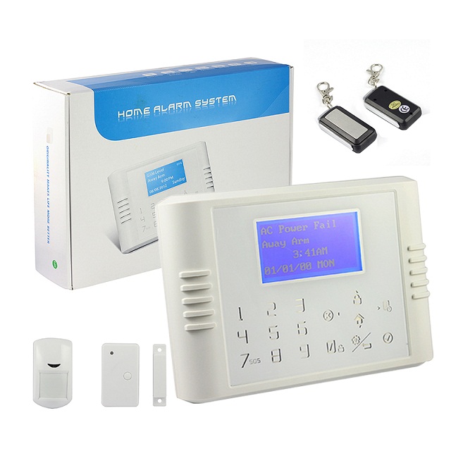 Security Wireless GSM Smart Home Alarm,Intelligent Wireless GSM Alarm control System,Wireless GSM SMS touch Pad LCD display 