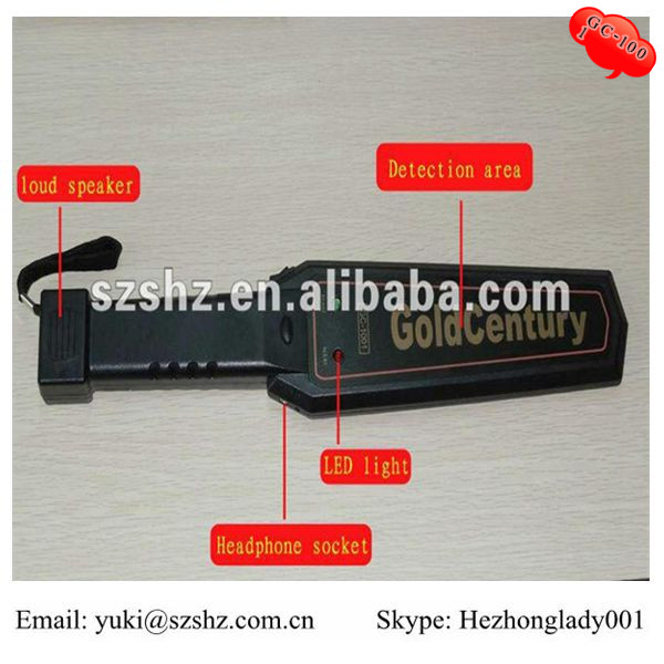 GC-1001 quality handheld metel detector Email: yuki@szshz.com.cn