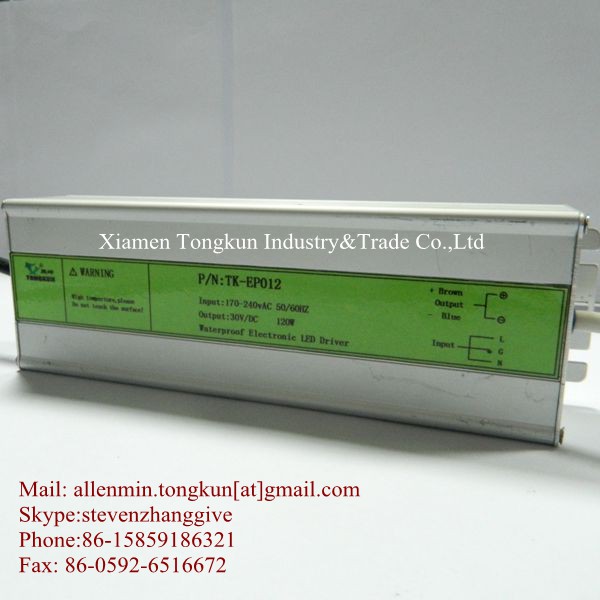 120W Waterproof Constant Current LED Power Supply For High Power Street Lamp Light