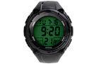 Unisex Black Multifunction Sport Watch EL Backlight With Stop Watch