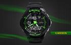 5 ATM Black Analog Digital Watch Hourly Chime Japanese Movement AL35
