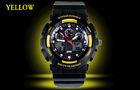 Unisex Black Daily Alarm EL Backlight Analog Digital Watches With Stop Watch