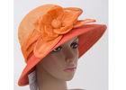 7cm Orange Womens Church Hats / Feather Straw Braid Sewing Brim Hats For Decoration