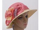 Sinamay Crown Womens Church Hats , 7cm PP Braid Sewing Brim Hat For Ladies